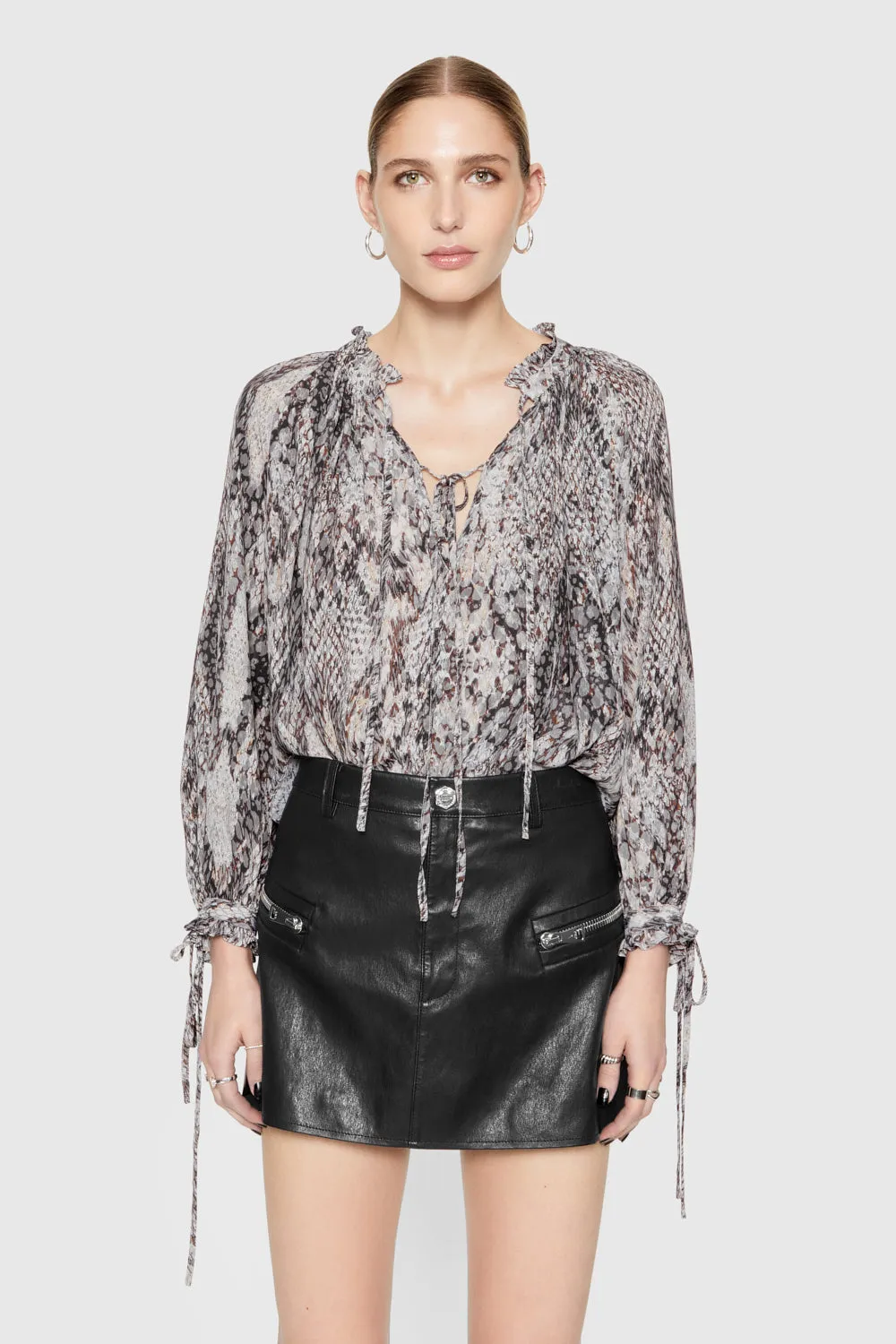 Rosalie Printed Blouse sold by Rebecca Minkoff