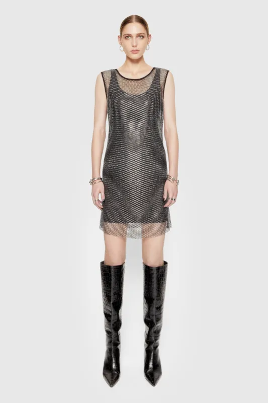 Lizzy Mesh Mini Dress sold by Rebecca Minkoff