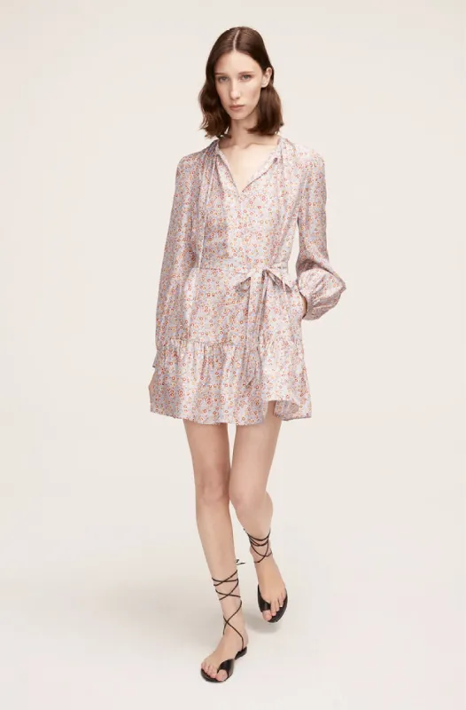 Violet Fleur Belted Silk Dress sold by Rebecca Taylor
