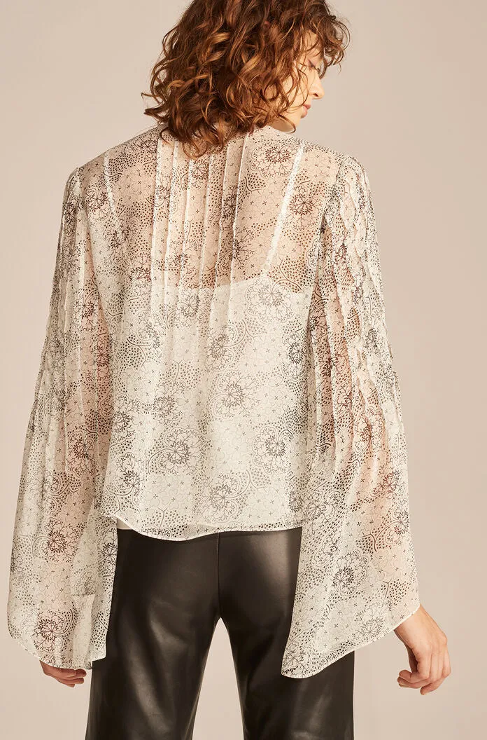 Long Sleeve Pintuck Top sold by Rebecca Taylor product image thumbnail 2