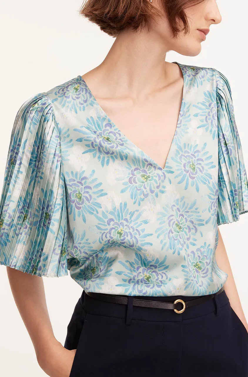 Astera Fleur Pleated Sleeve Blouse sold by Rebecca Taylor product image thumbnail 4