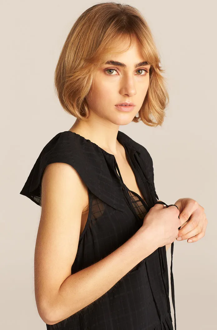 Sleeveless Daybreak Check Dress sold by Rebecca Taylor