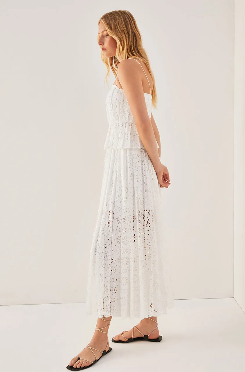 Geo Eyelet Pleated Tank sold by Rebecca Taylor product image thumbnail 3