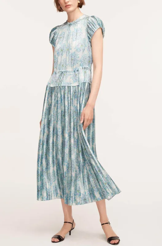 Astera Fleur Pleated Puffed Sleeve Dress sold by Rebecca Taylor