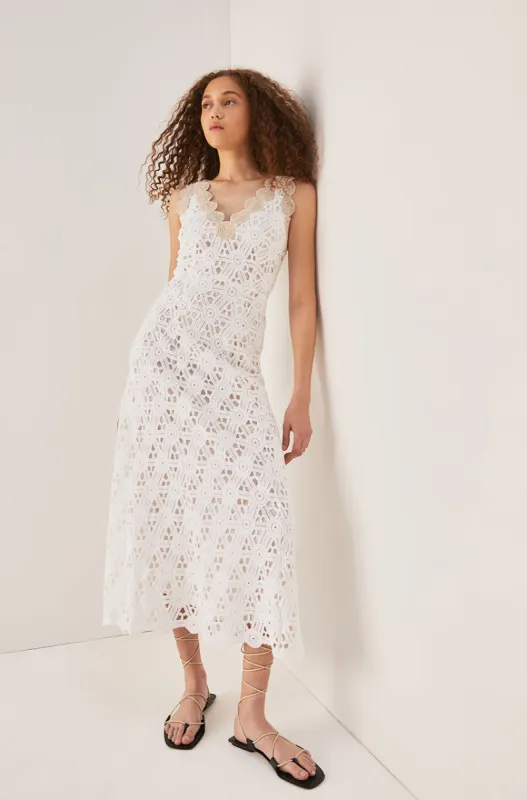 Macrame Midi Dress sold by Rebecca Taylor
