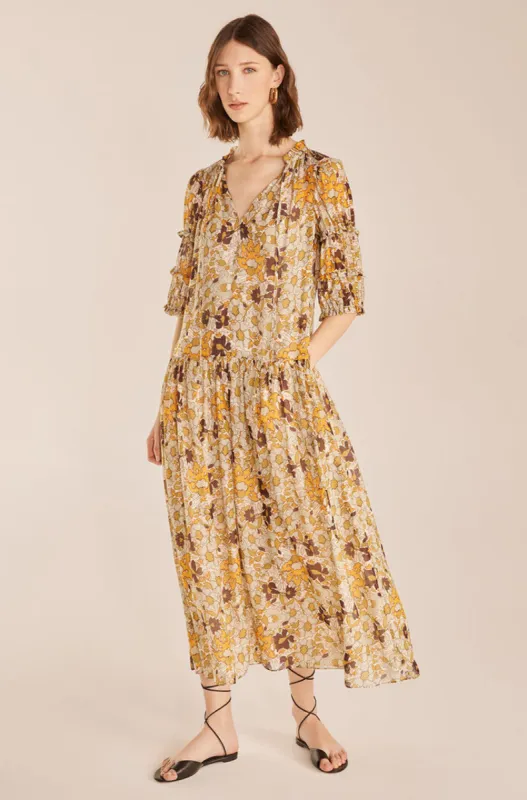 Passion Flower Puff Sleeve Dress sold by Rebecca Taylor