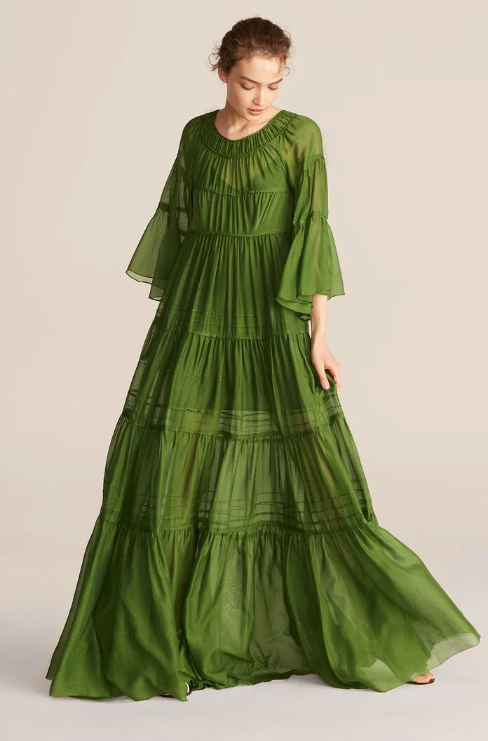 Ruched Tier Dress sold by Rebecca Taylor