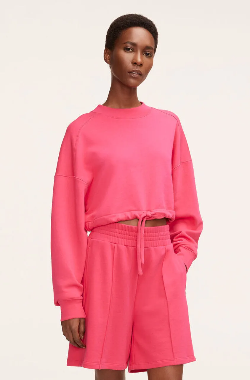 Cropped Terry Sweatshirt With Drawcord sold by Rebecca Taylor