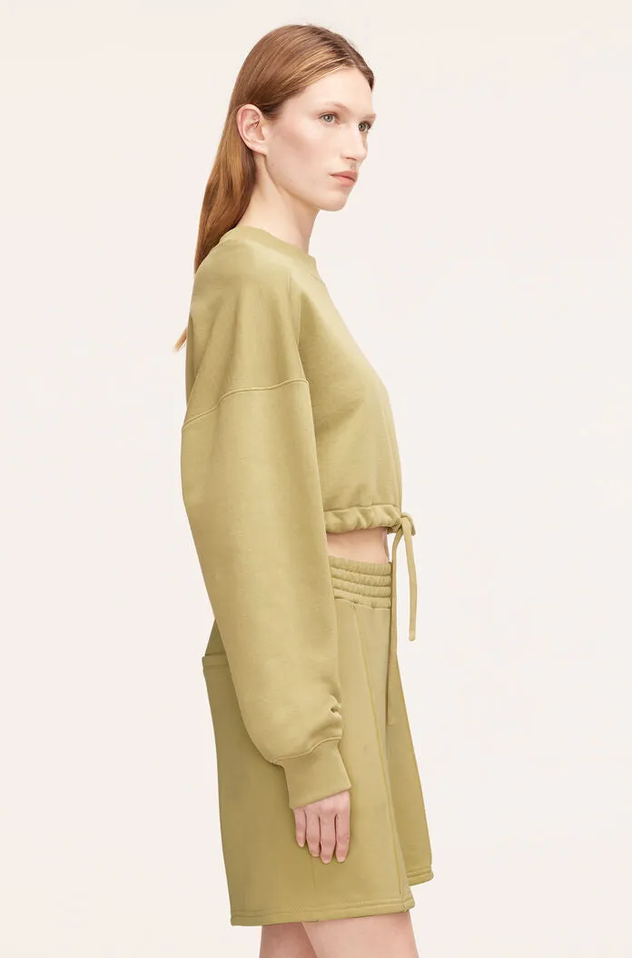 Cropped Terry Sweatshirt With Drawcord sold by Rebecca Taylor product image thumbnail 3