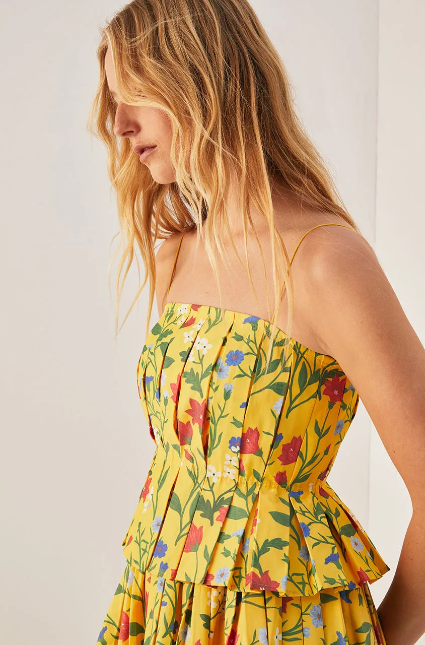 Botanica Fleur Pleated Tank sold by Rebecca Taylor