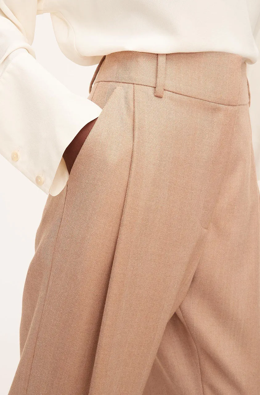 Wool Herringbone Pleated Trousers sold by Rebecca Taylor product image thumbnail 4