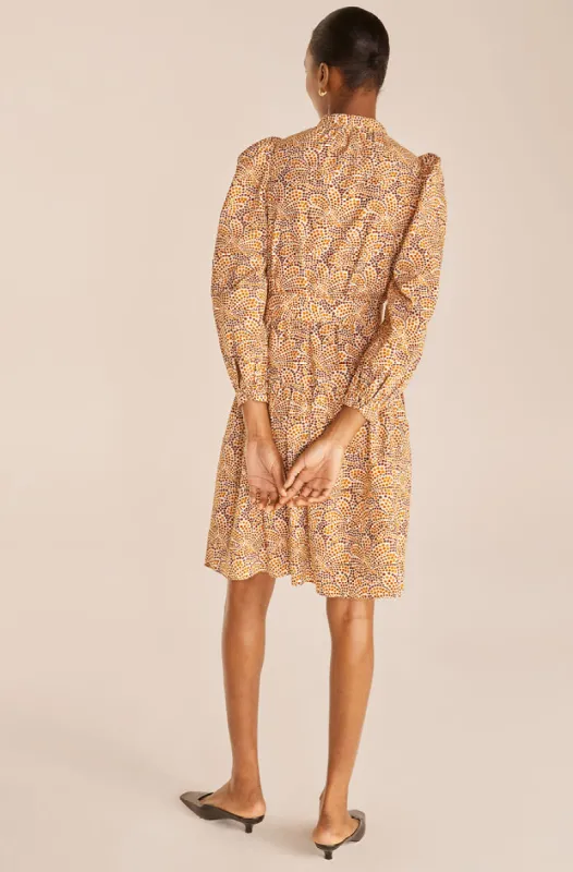 Speckled Fleur Puff Sleeve Dress made by Rebecca Taylor