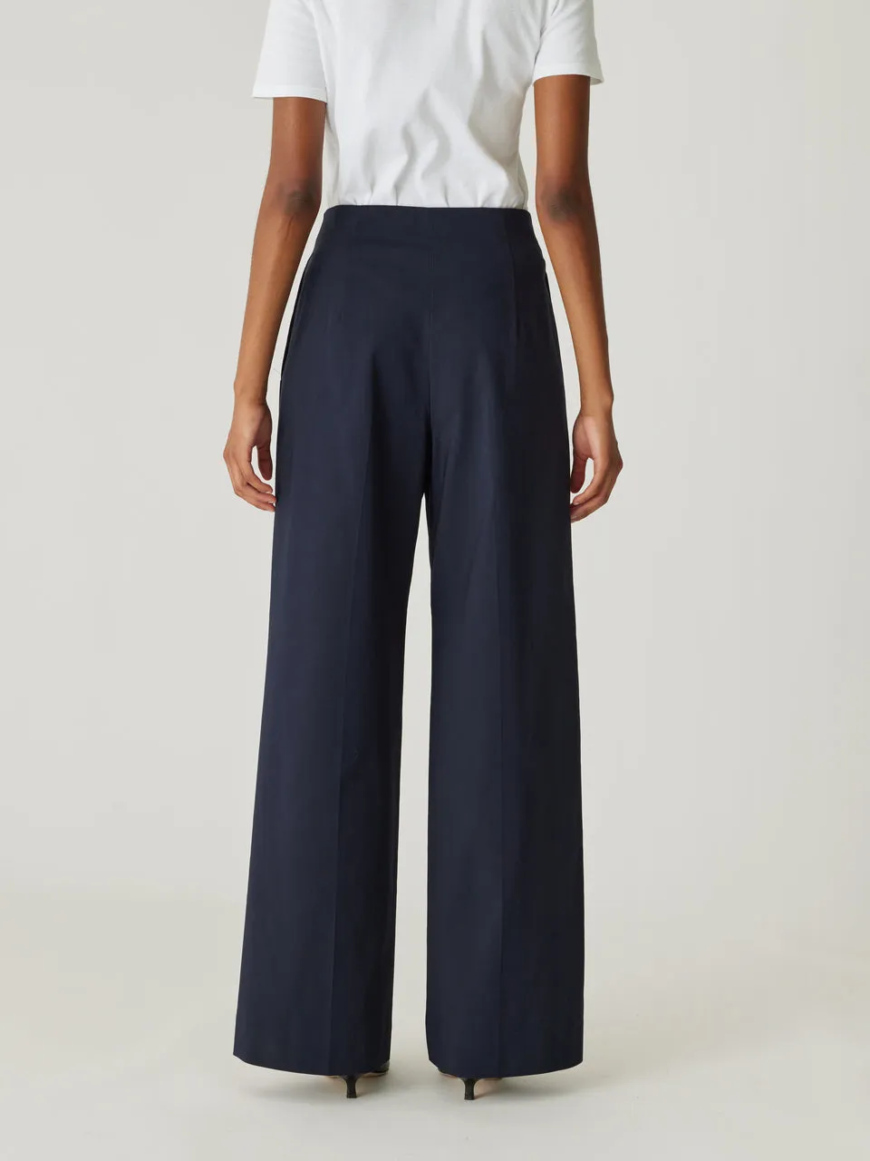 Refined Sateen Wide Leg Cotton Trouser sold by Rebecca Taylor product image thumbnail 4
