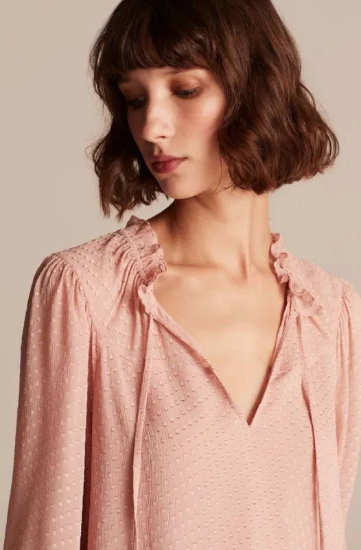 Long Sleeve Dot Clip Blouse sold by Rebecca Taylor