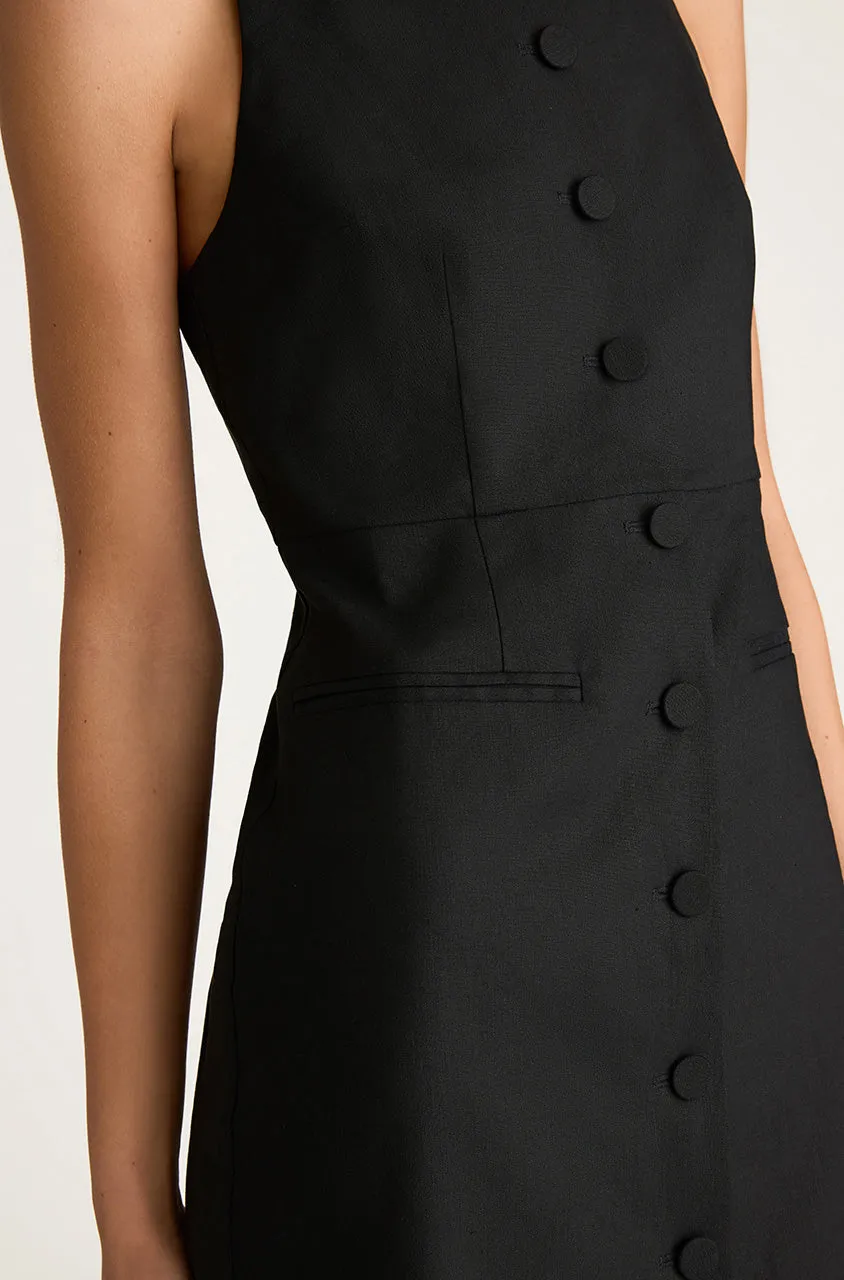 Structured Button Front Midi Dress sold by Rebecca Taylor product image thumbnail 4