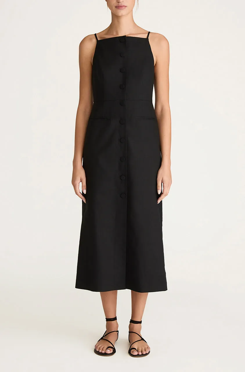 Structured Button Front Midi Dress sold by Rebecca Taylor
