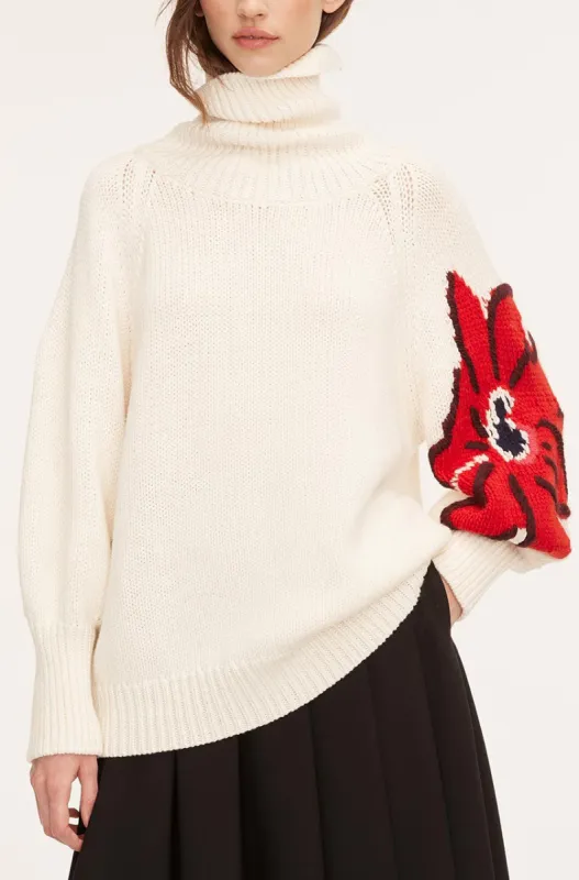 Botanical Intarsia Turtleneck sold by Rebecca Taylor