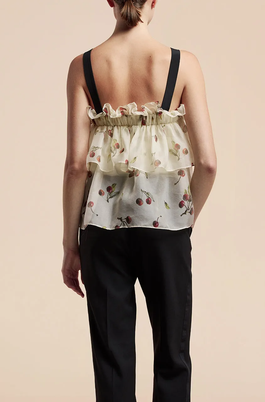 Cherry Tiered Organza Top sold by Rebecca Taylor product image thumbnail 2