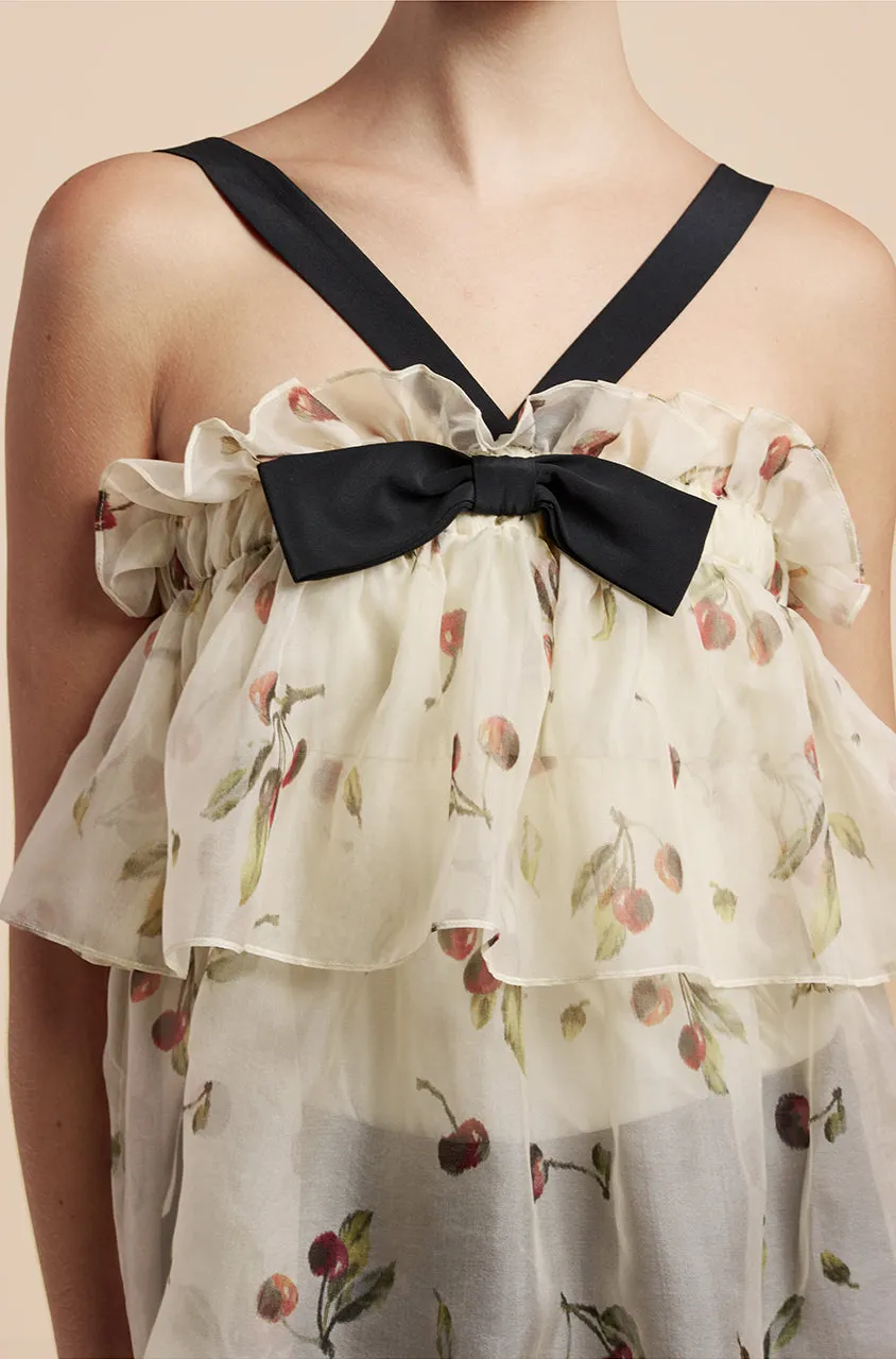 Cherry Tiered Organza Top sold by Rebecca Taylor product image thumbnail 3