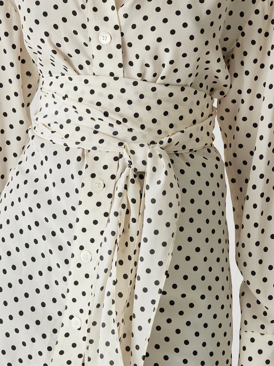 Polka Dot Silky Wrap Shirt sold by Rebecca Taylor product image thumbnail 5