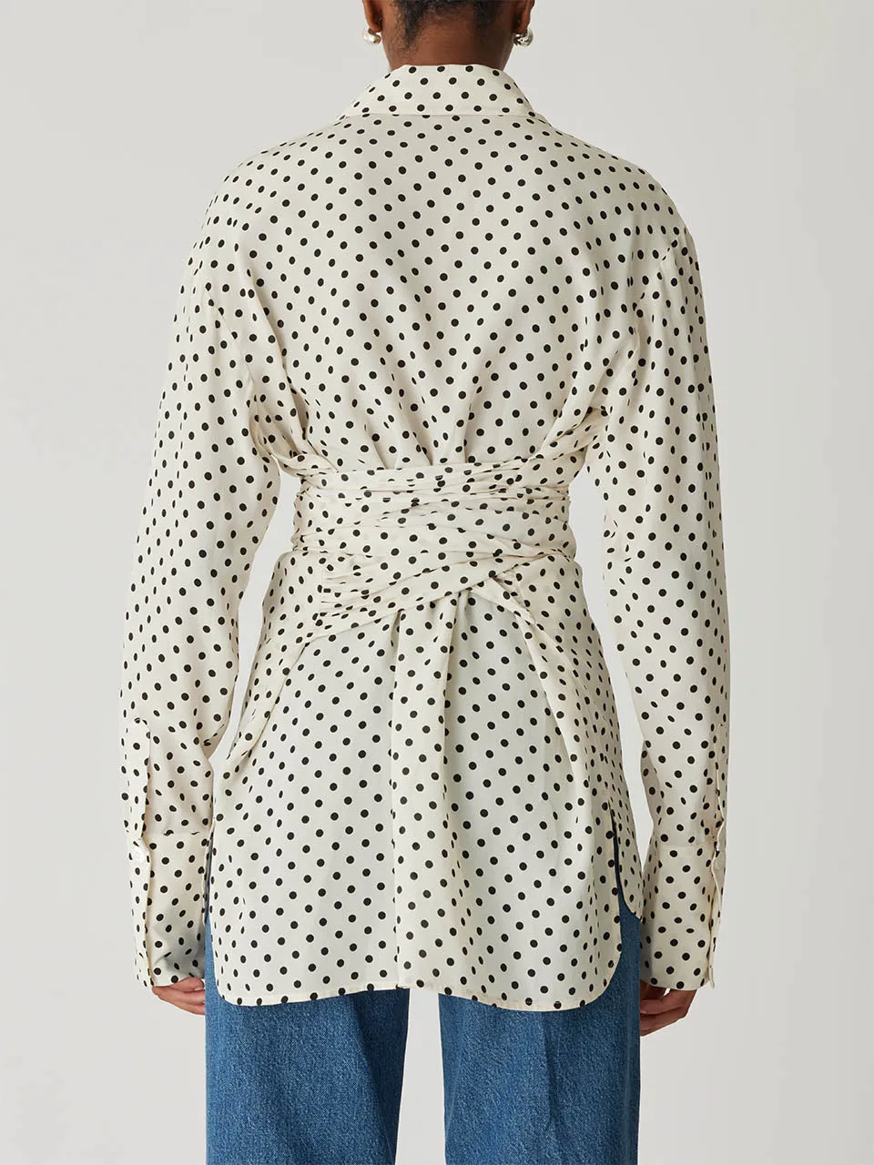 Polka Dot Silky Wrap Shirt sold by Rebecca Taylor product image thumbnail 4
