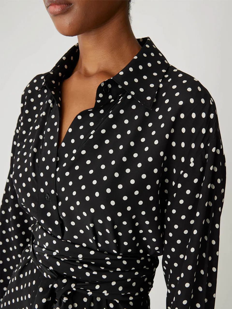 Polka Dot Silky Wrap Shirt sold by Rebecca Taylor product image thumbnail 5