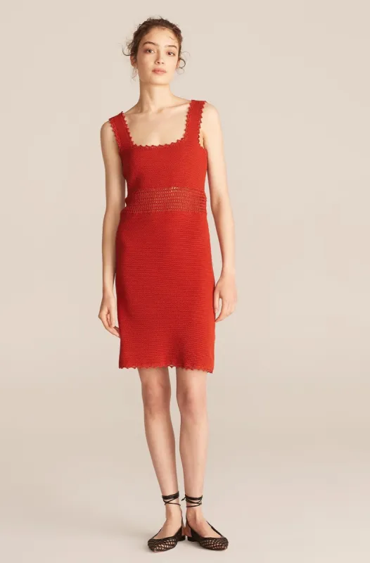 Crochet-Trim Mini Dress sold by Rebecca Taylor