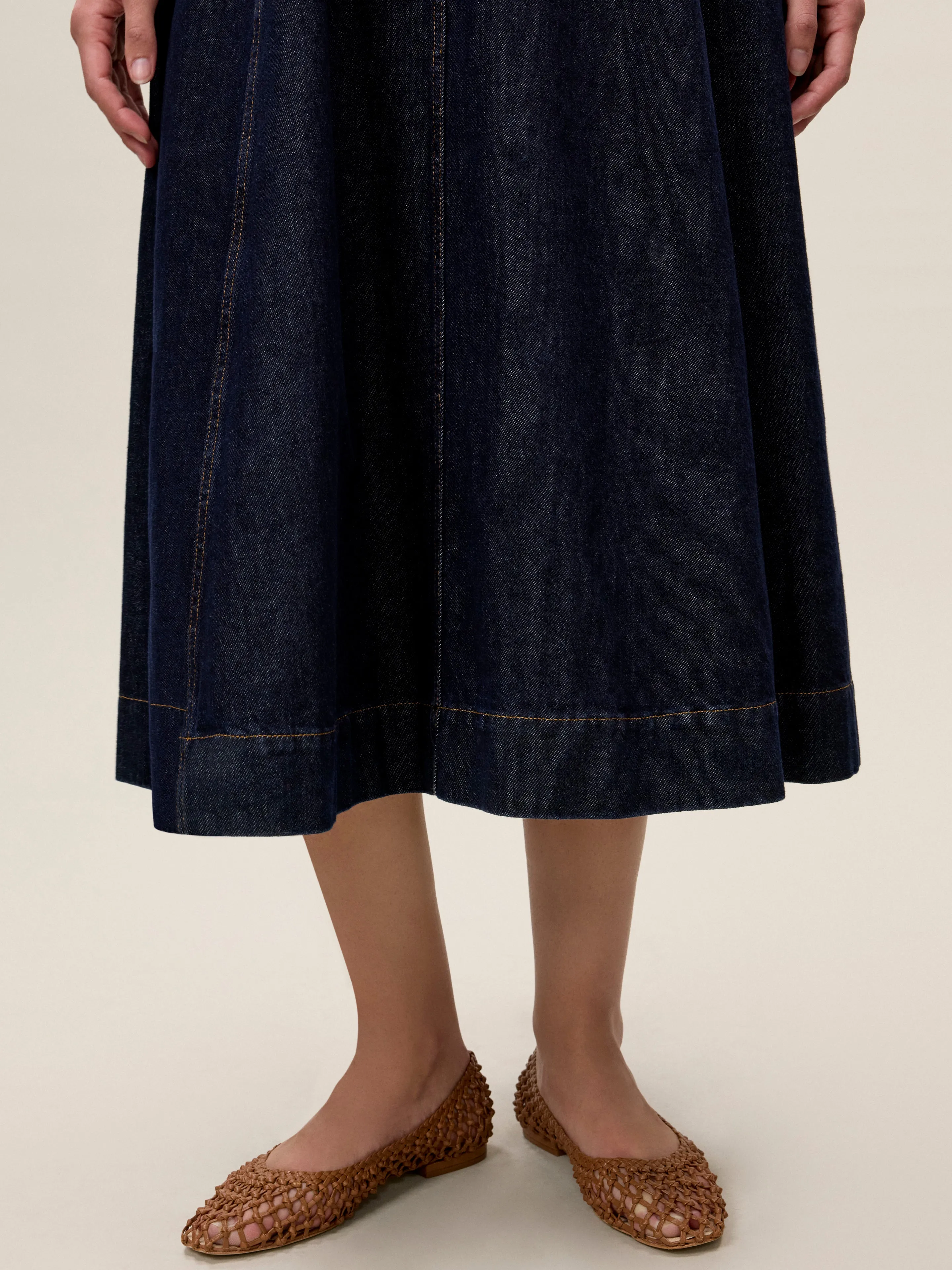 Gabrielle Denim Dress sold by Rebecca Taylor product image thumbnail 3