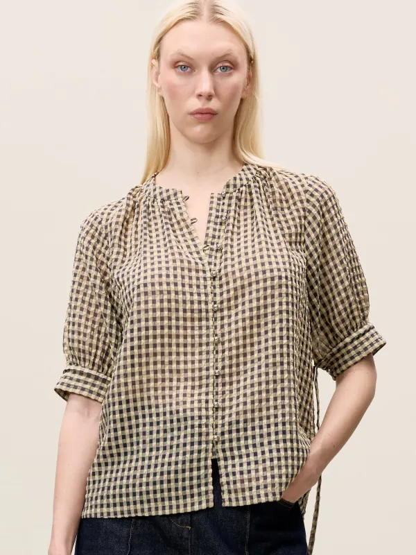 Aster Gingham Blouse sold by Rebecca Taylor