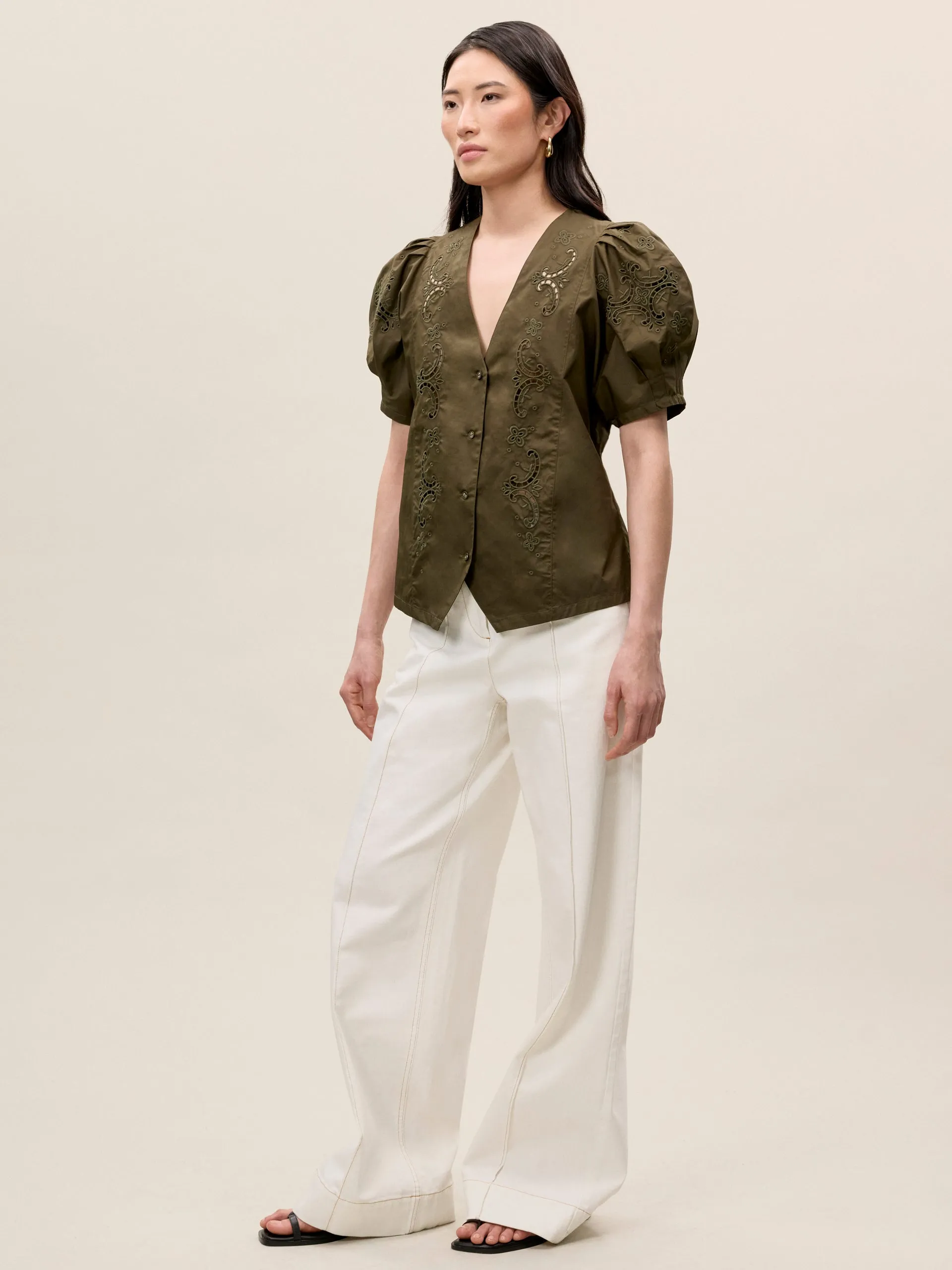 Raquel Twill Shirt sold by Rebecca Taylor product image thumbnail 4