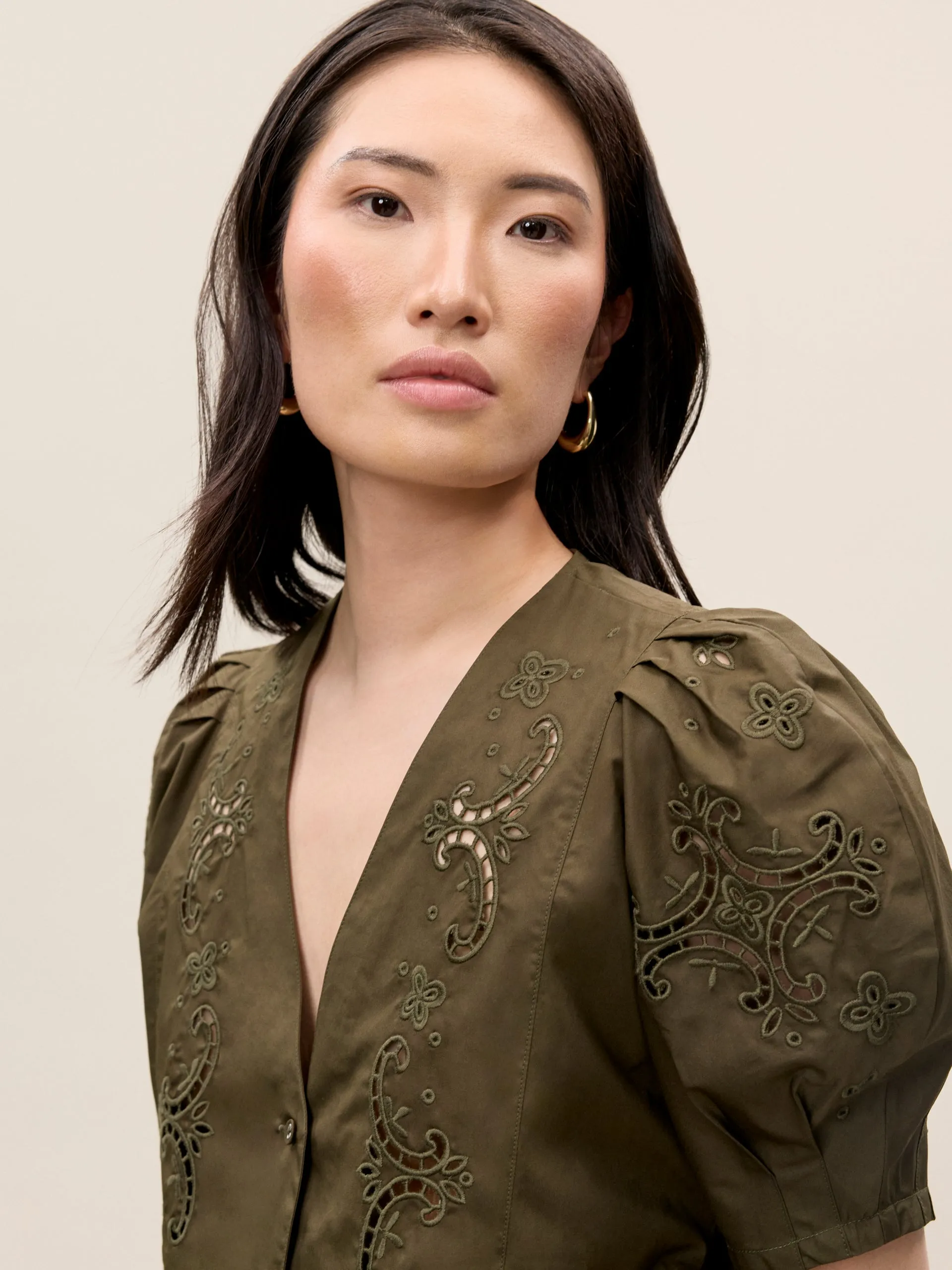 Raquel Twill Shirt sold by Rebecca Taylor product image thumbnail 3