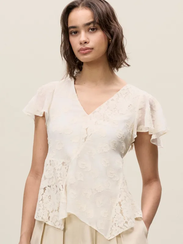 Marielle Lace Blouse sold by Rebecca Taylor