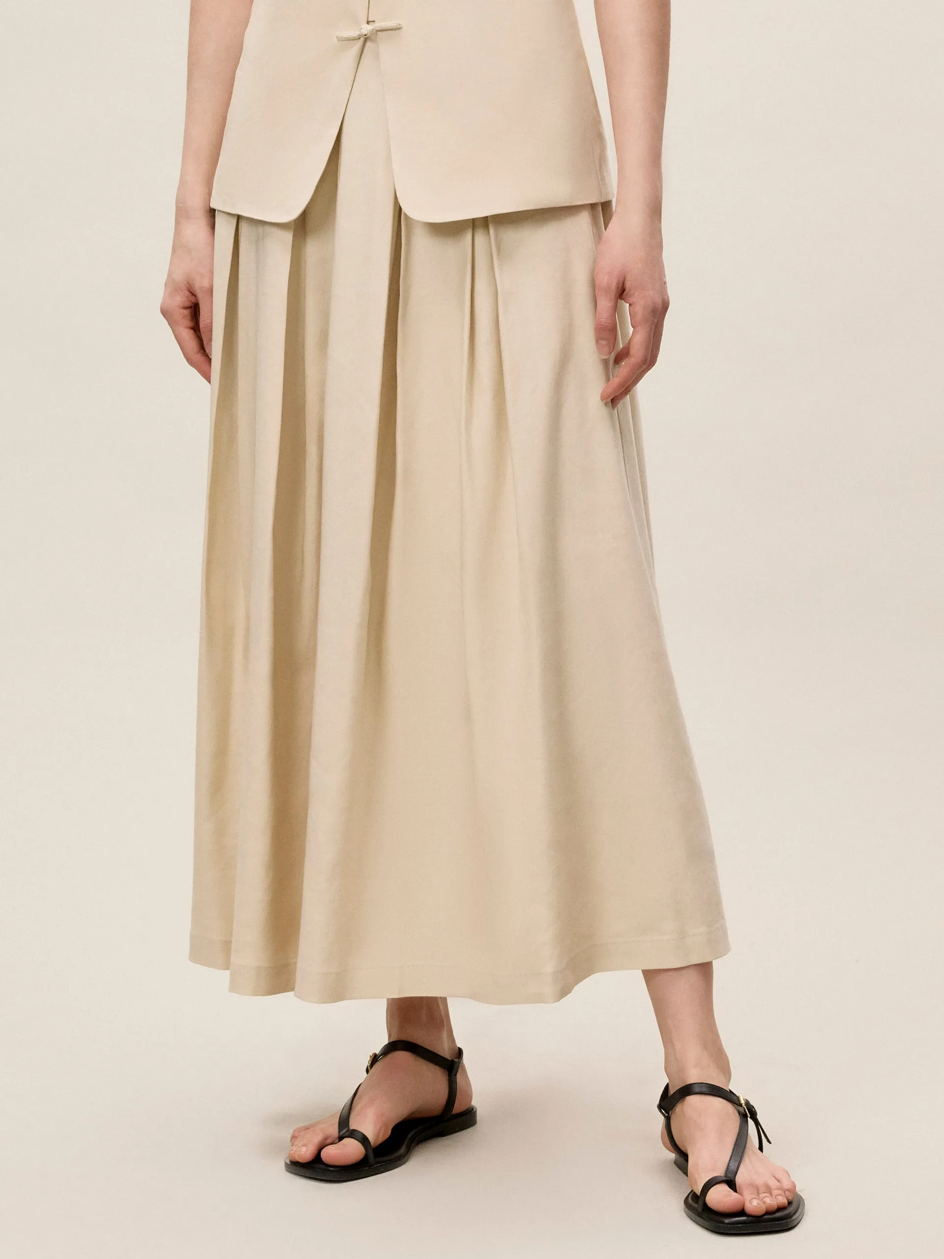 Beatrice Stretch Linen Skirt sold by Rebecca Taylor product image thumbnail 2