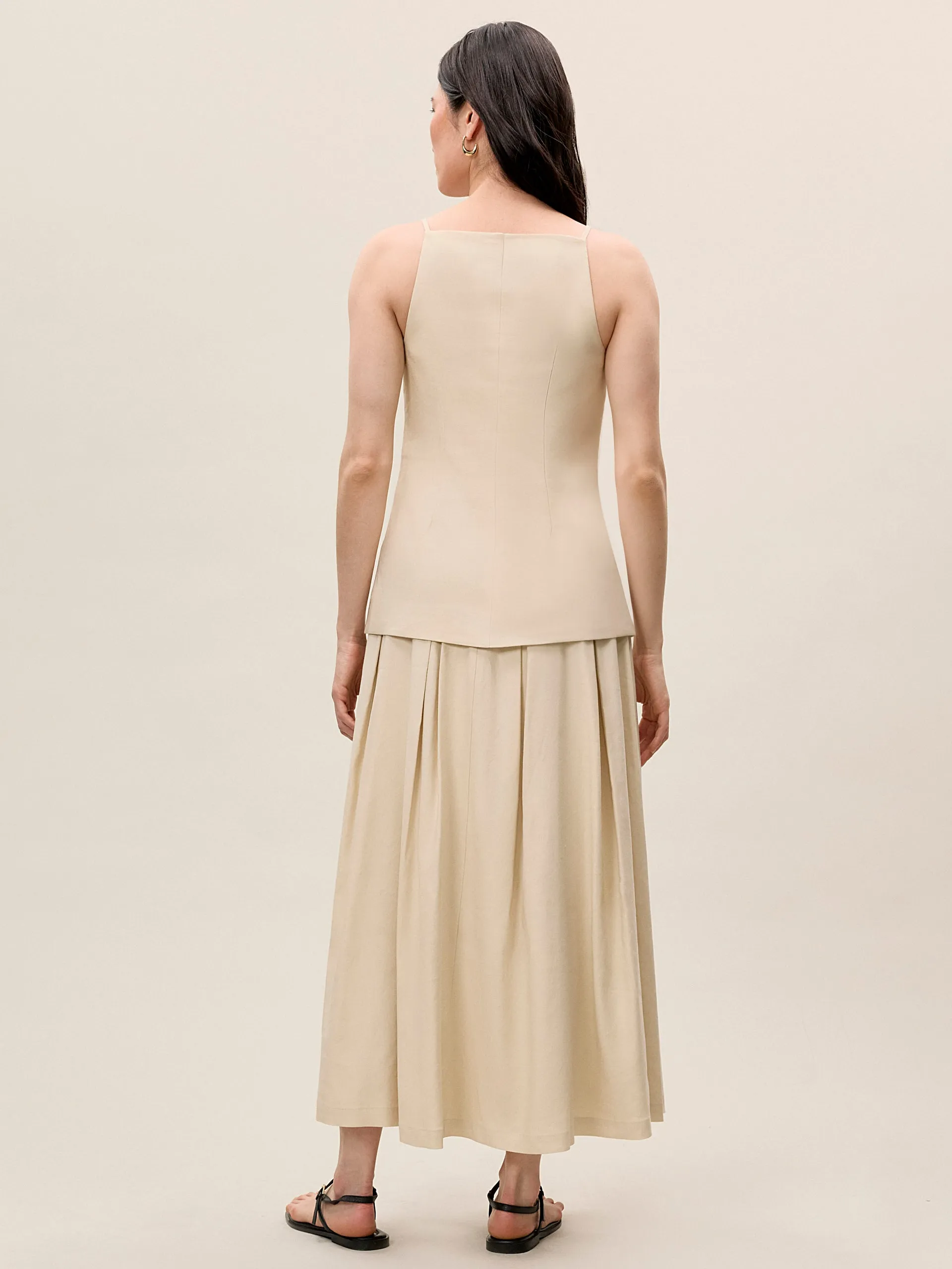 Beatrice Stretch Linen Skirt sold by Rebecca Taylor product image thumbnail 4