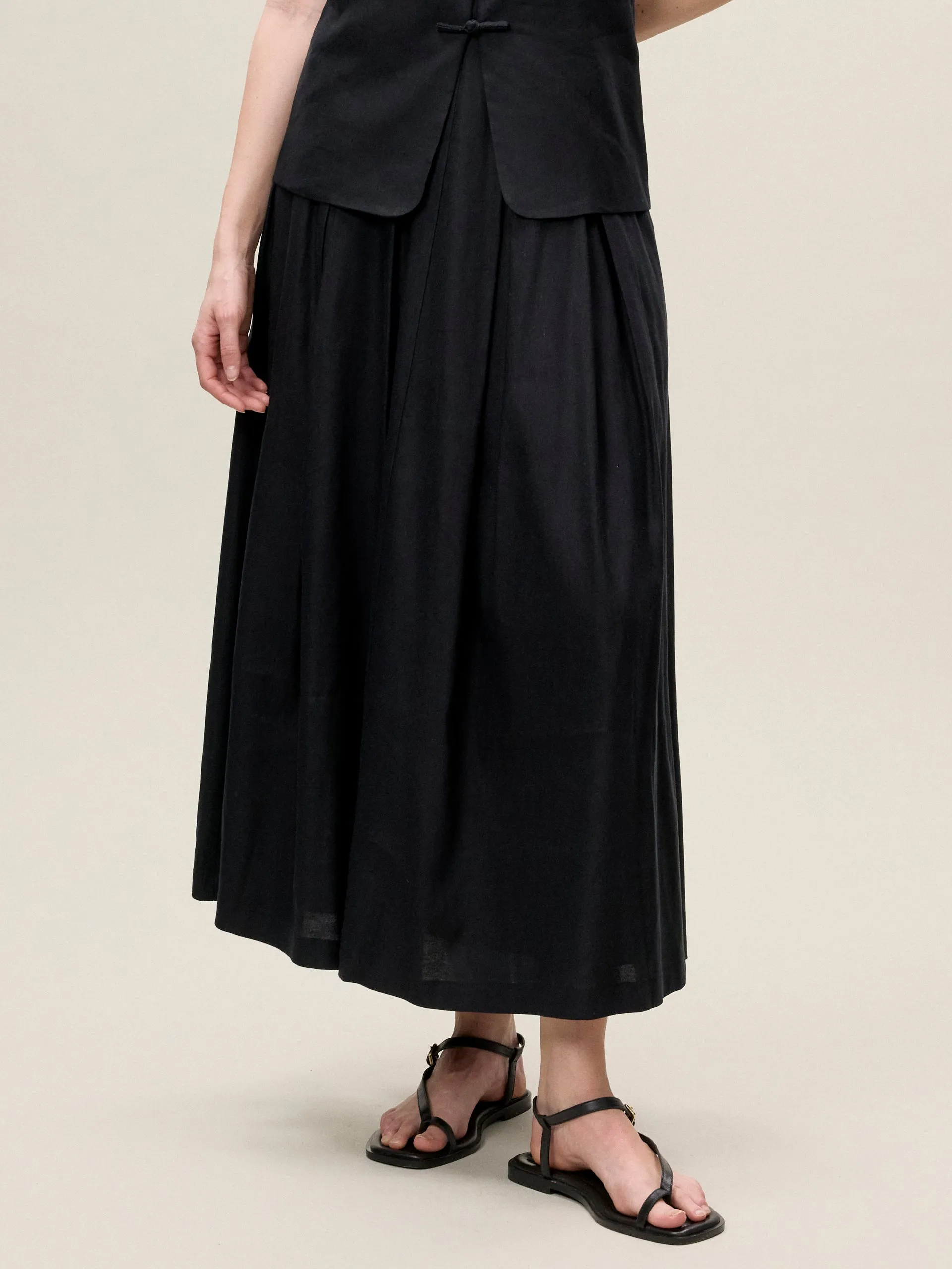 Beatrice Stretch Linen Skirt sold by Rebecca Taylor product image thumbnail 2