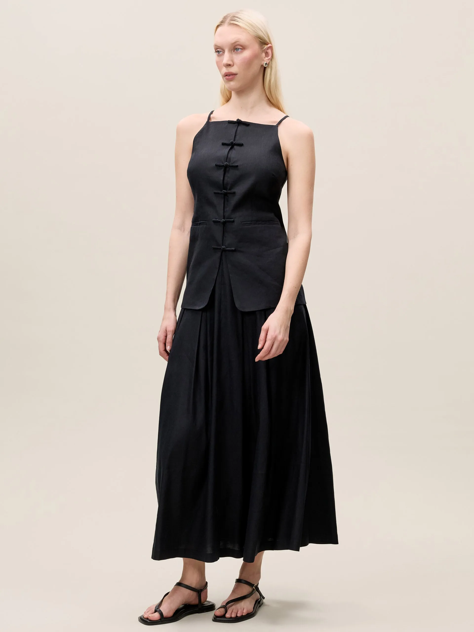 Beatrice Stretch Linen Skirt sold by Rebecca Taylor product image thumbnail 3