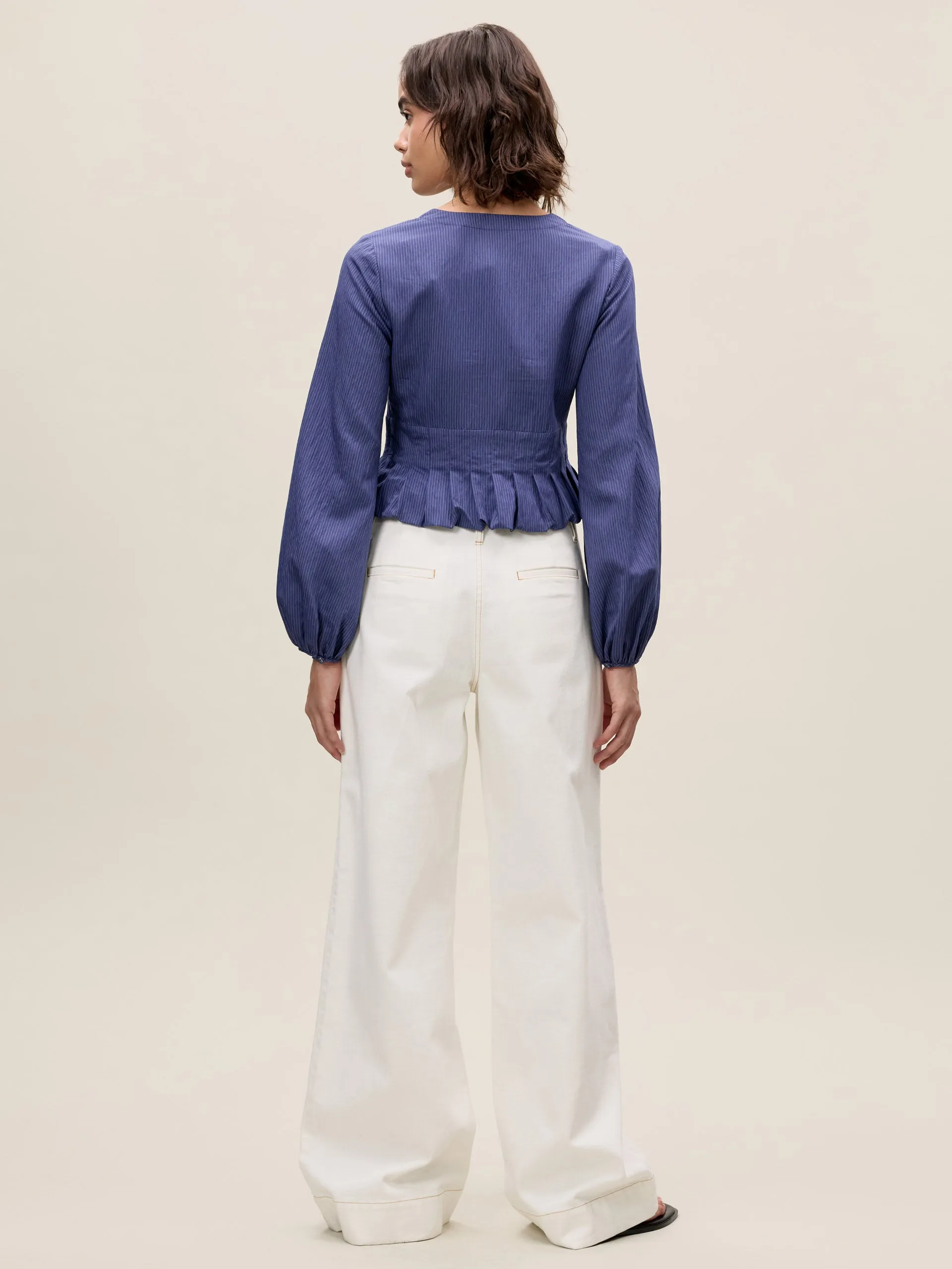 Allegra Stripe Blouse sold by Rebecca Taylor product image thumbnail 5