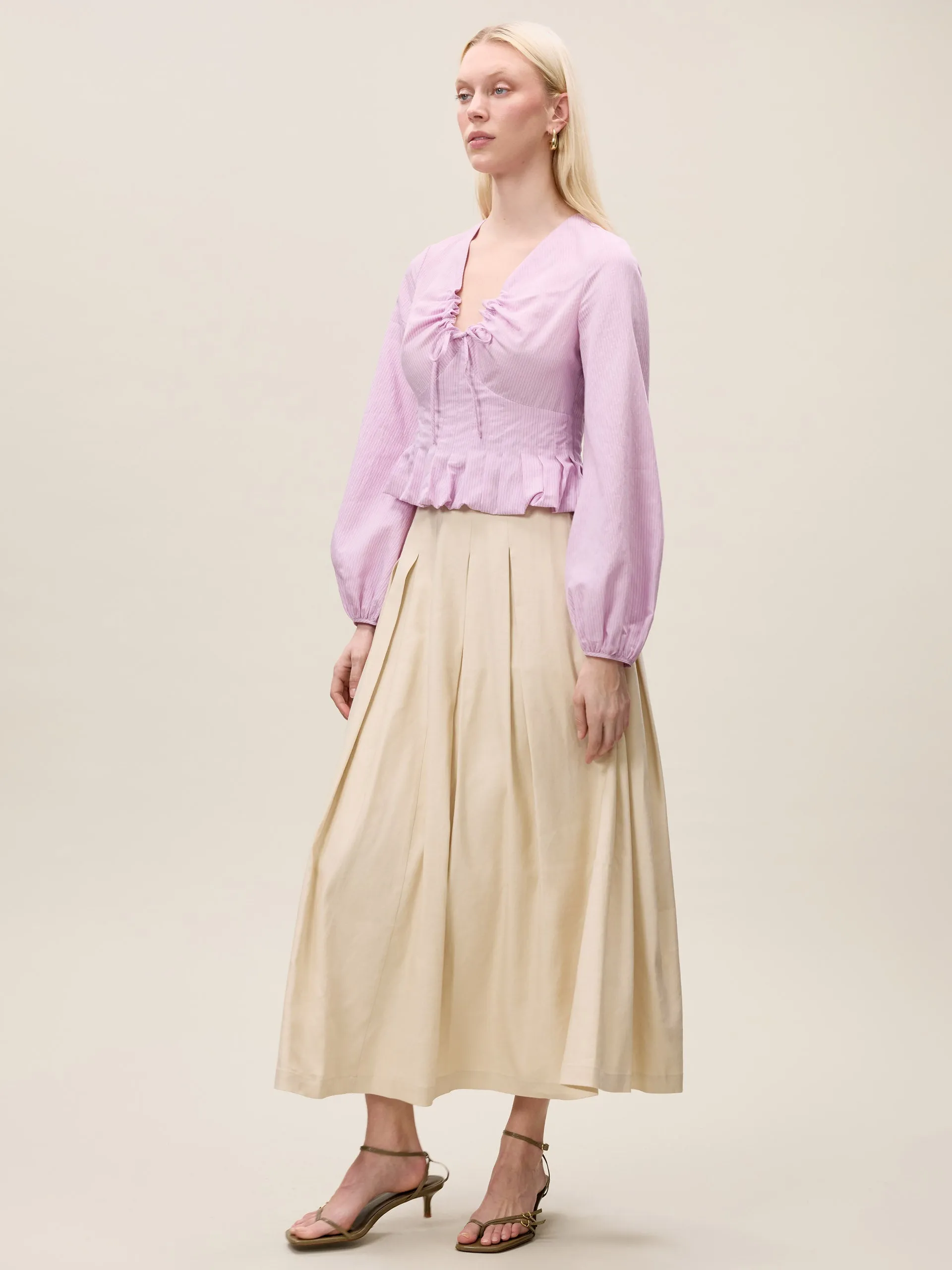 Allegra Stripe Blouse sold by Rebecca Taylor product image thumbnail 4