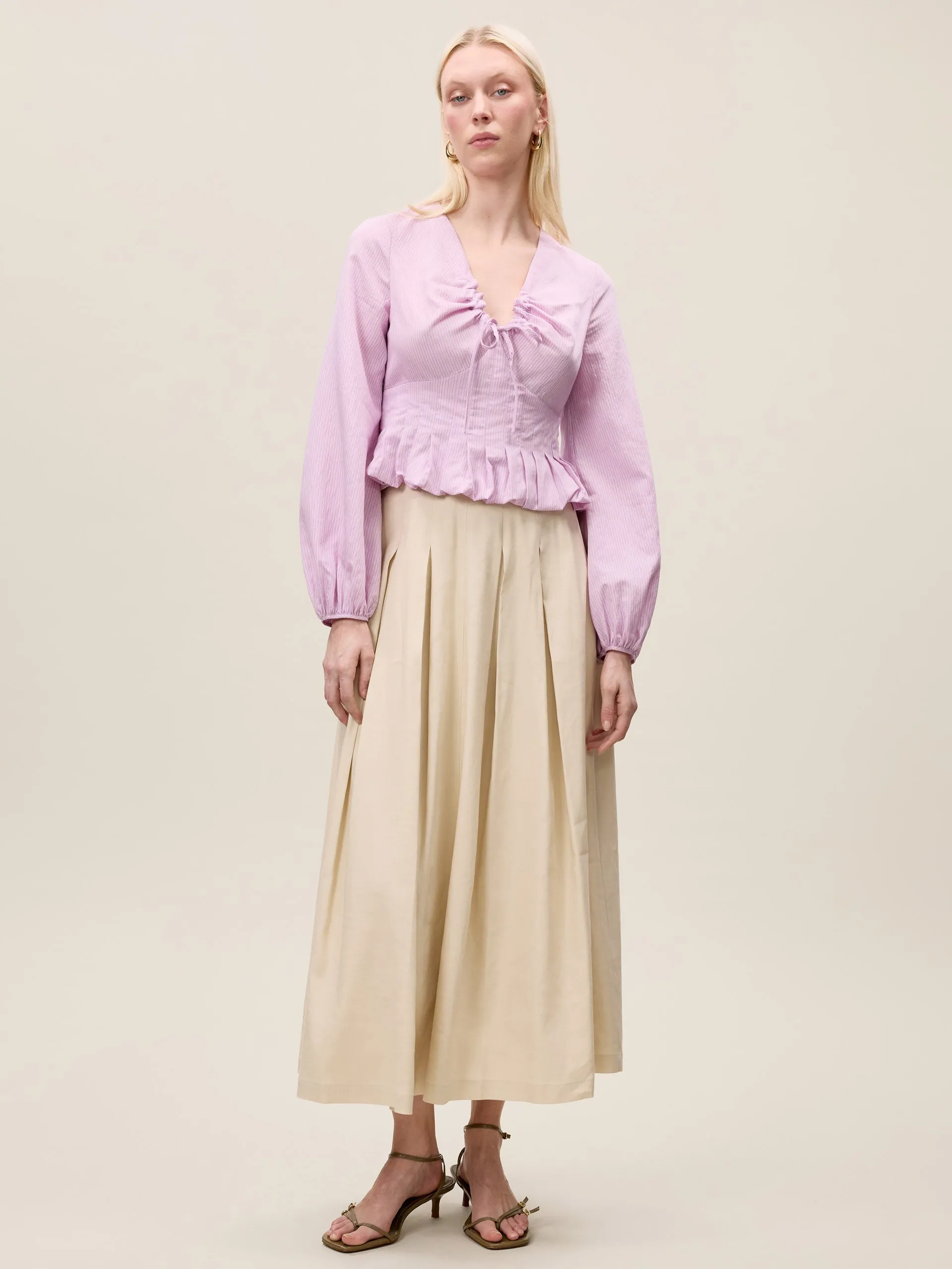 Allegra Stripe Blouse sold by Rebecca Taylor product image thumbnail 2