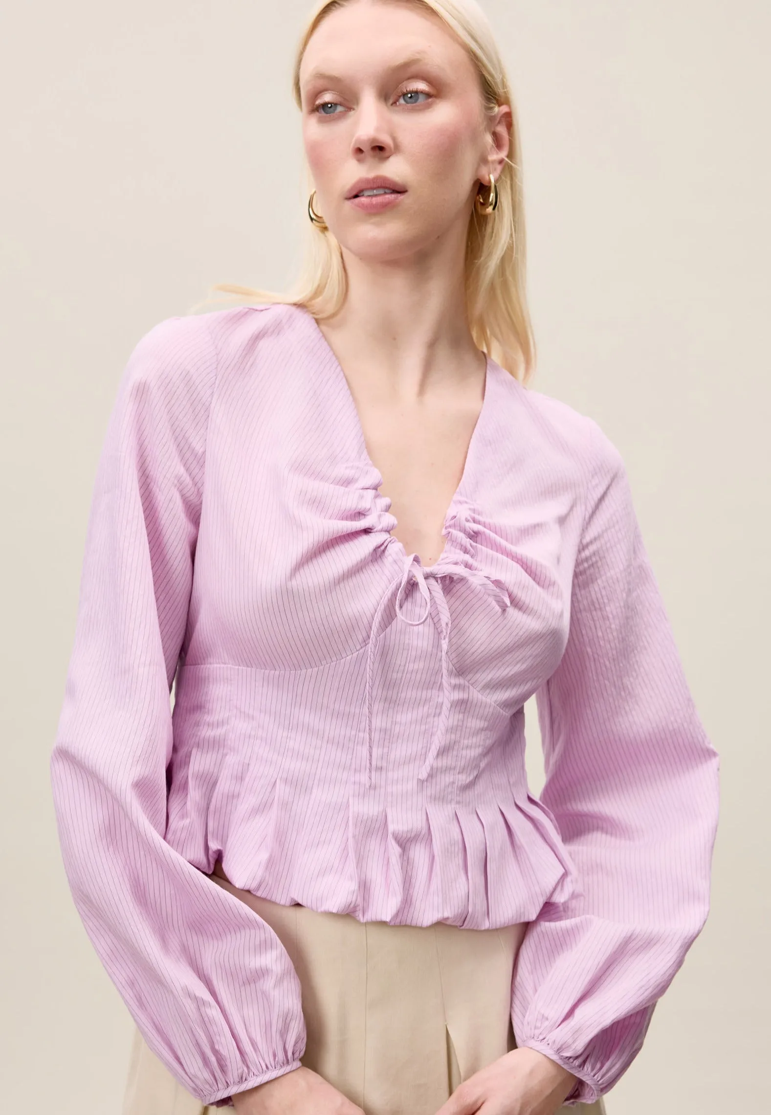 Allegra Stripe Blouse sold by Rebecca Taylor product image thumbnail 3