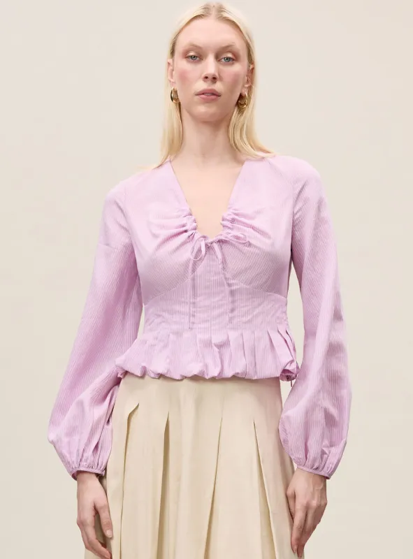 Allegra Stripe Blouse sold by Rebecca Taylor