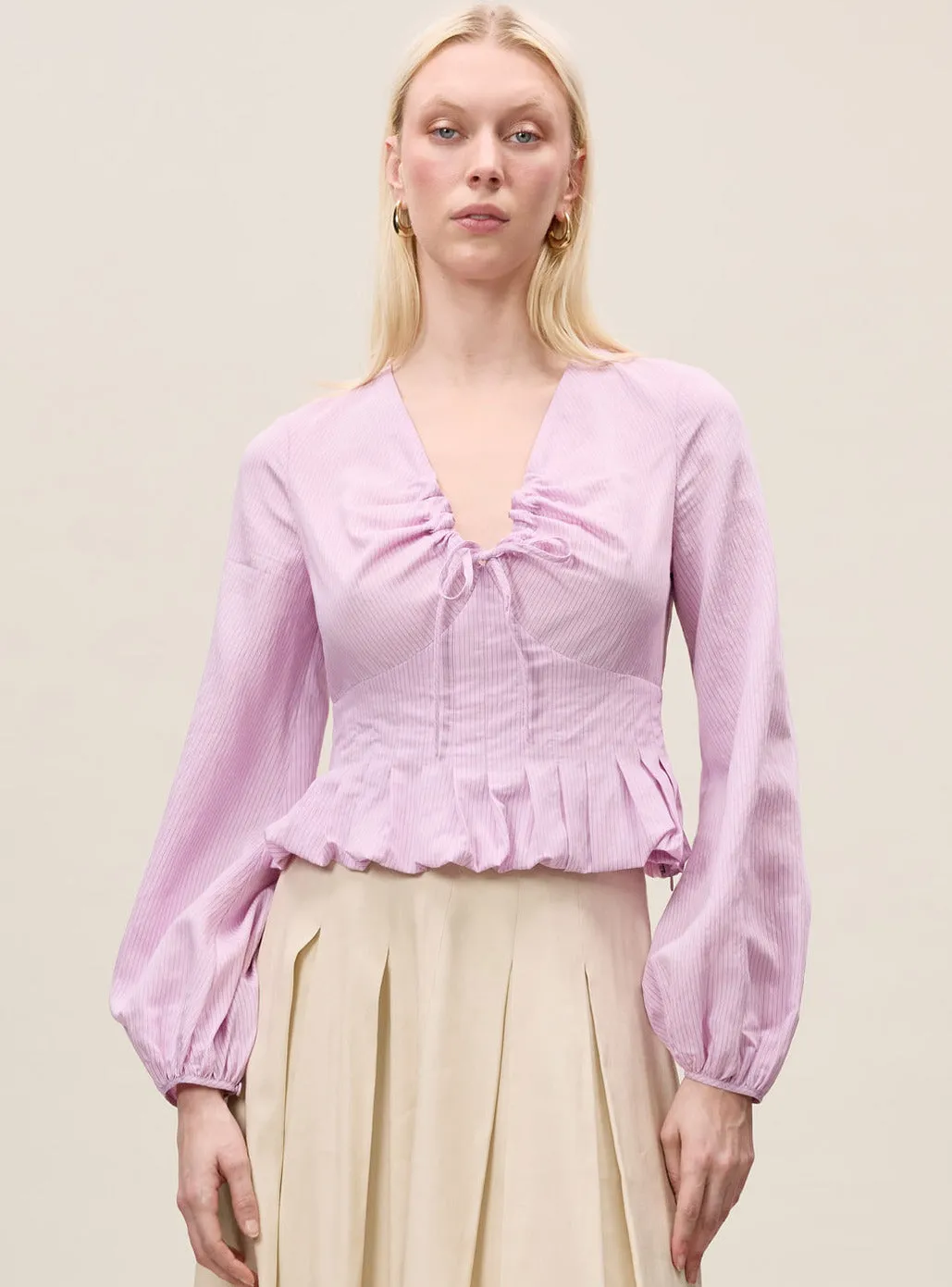 Allegra Stripe Blouse sold by Rebecca Taylor