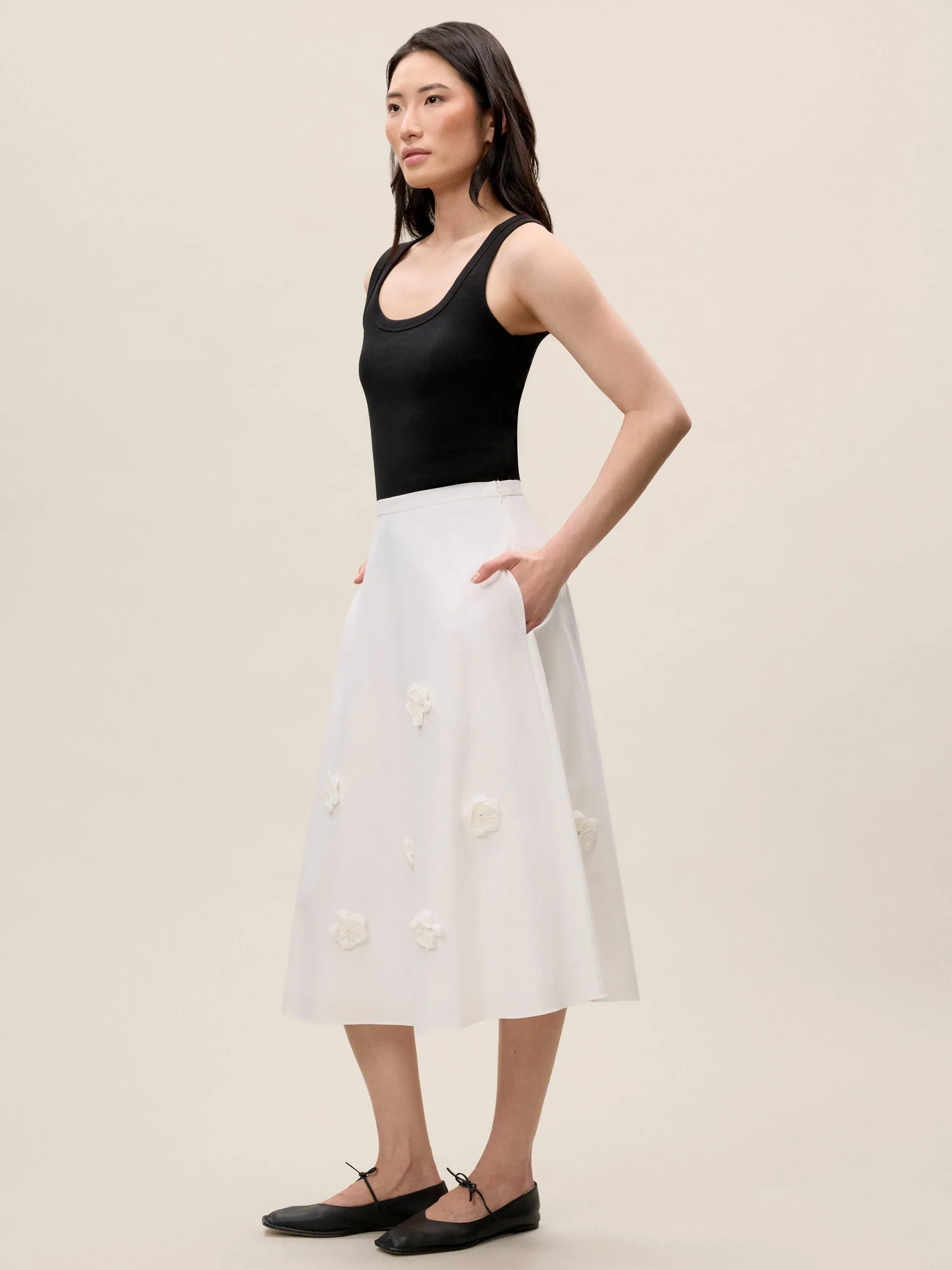 Priya Poplin Skirt sold by Rebecca Taylor product image thumbnail 3