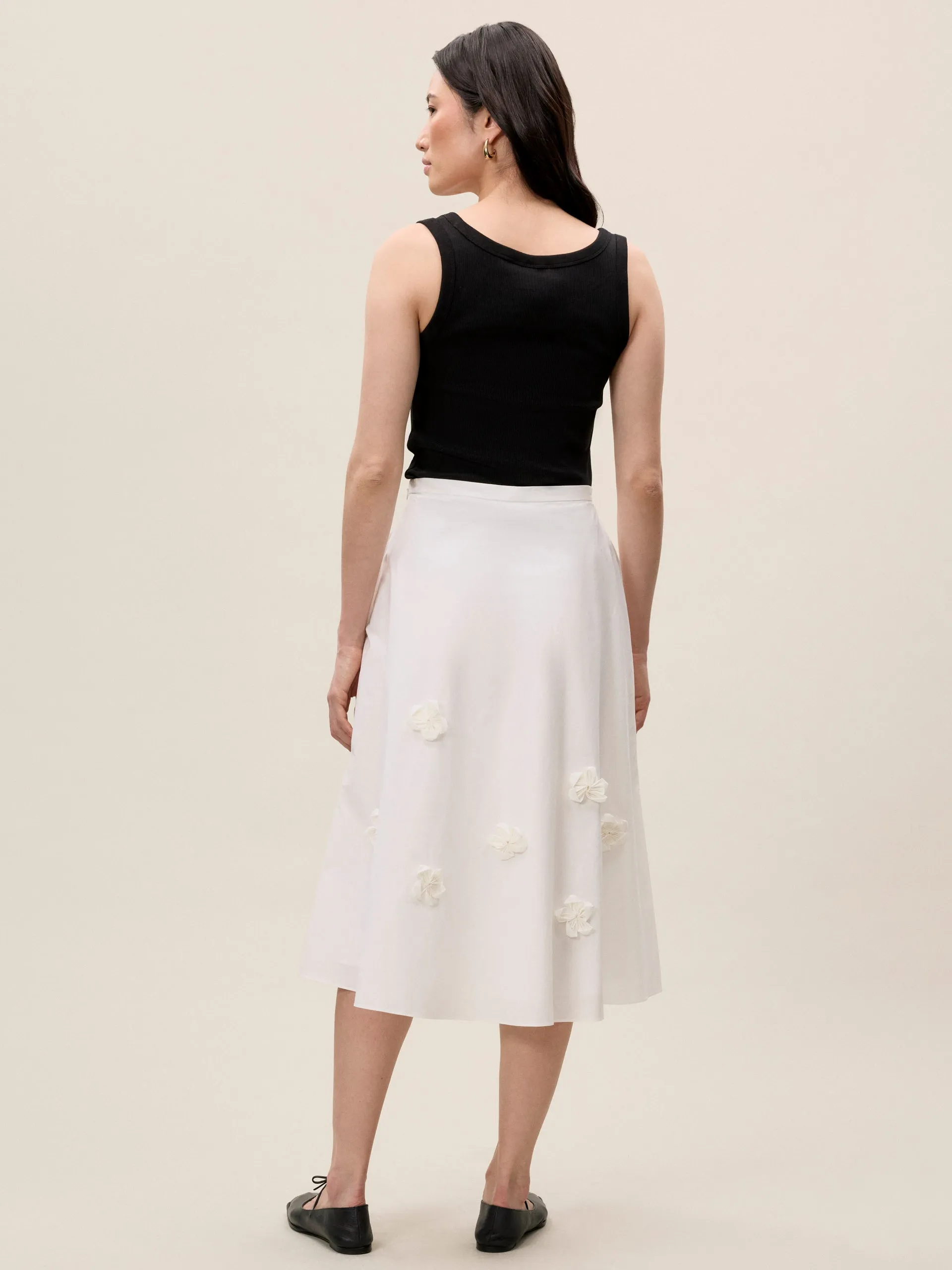 Priya Poplin Skirt sold by Rebecca Taylor product image thumbnail 4