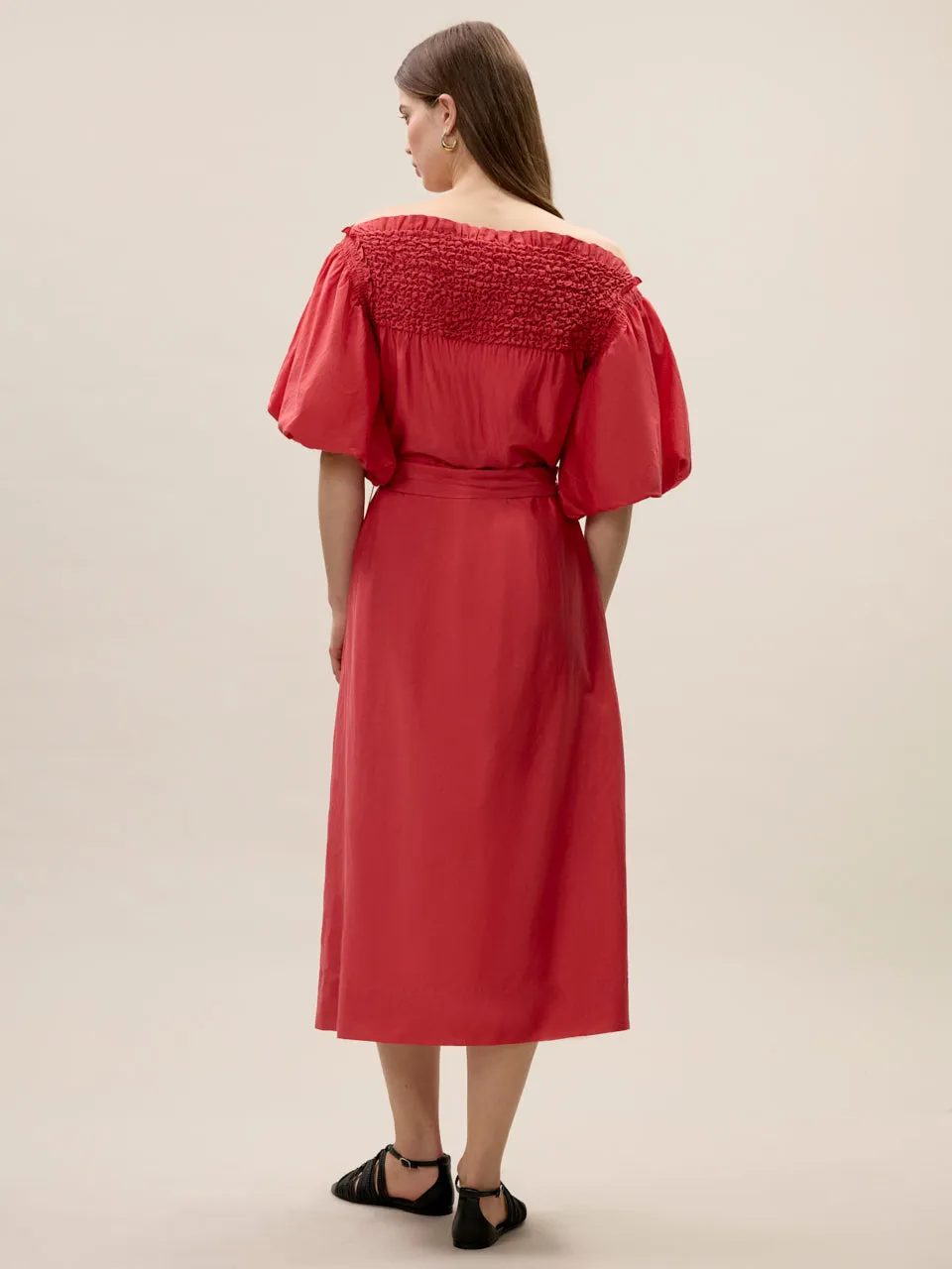 Merrick Silk Cotton Midi Dress sold by Rebecca Taylor product image thumbnail 4