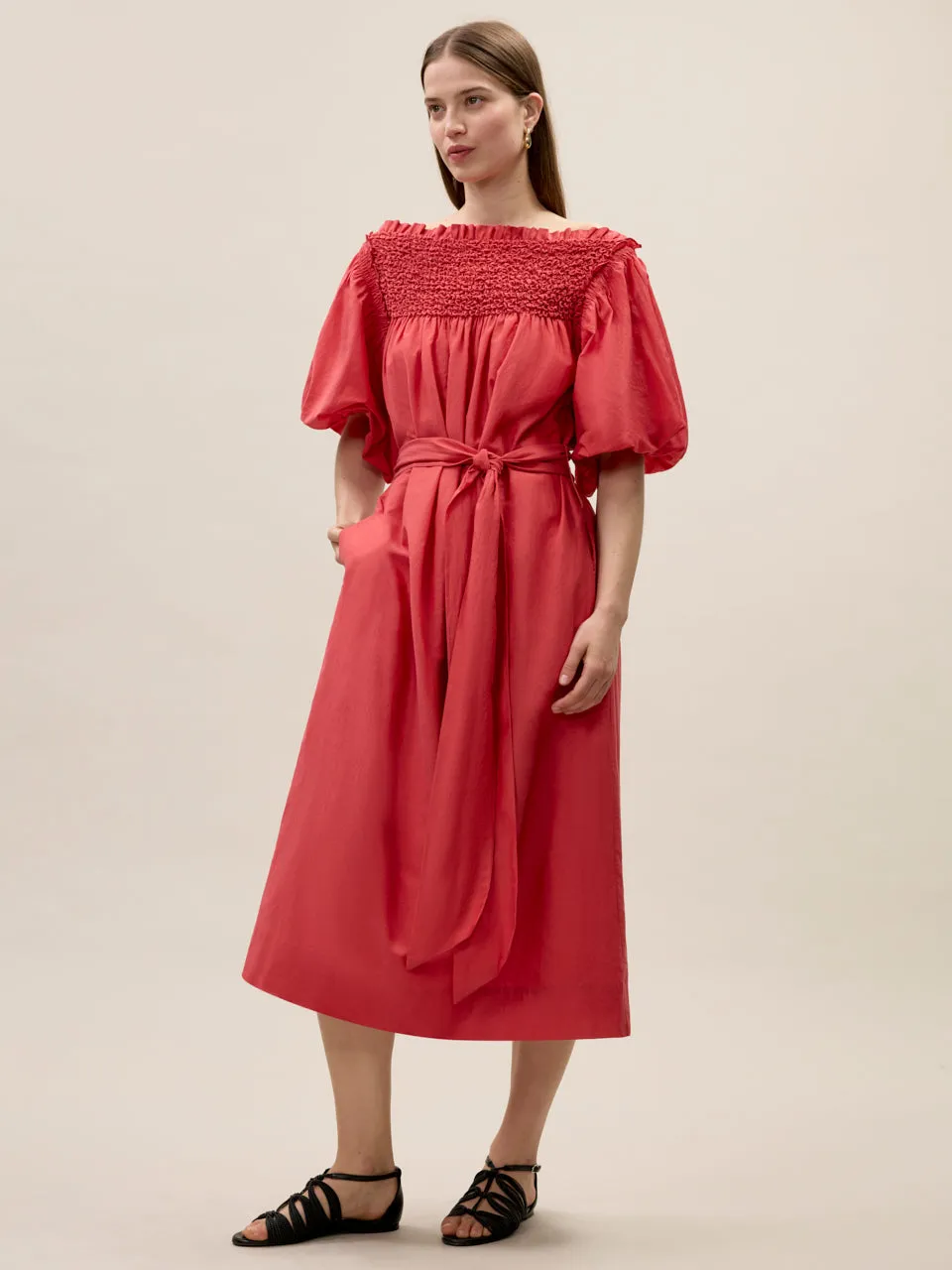 Merrick Silk Cotton Midi Dress sold by Rebecca Taylor product image thumbnail 2