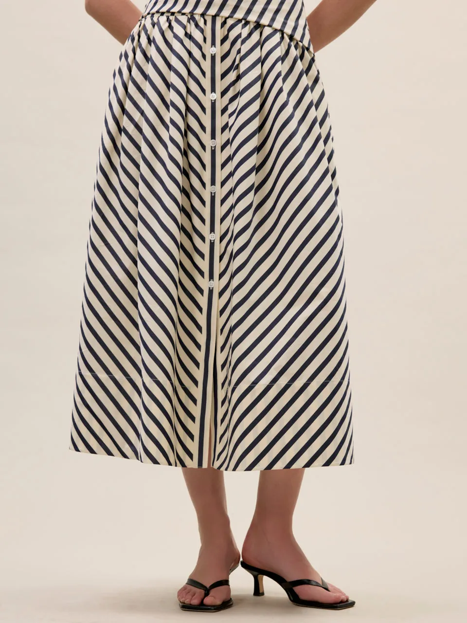 Isla Stripe Poplin Dress sold by Rebecca Taylor product image thumbnail 3