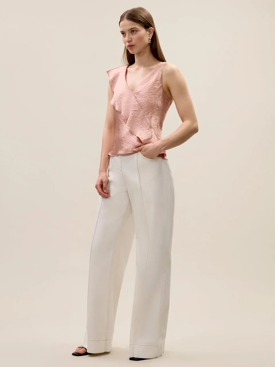 Hollis Satin Tank sold by Rebecca Taylor product image thumbnail 4