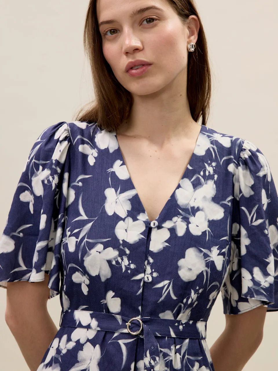 Bea Linen Maxi Dress sold by Rebecca Taylor product image thumbnail 5