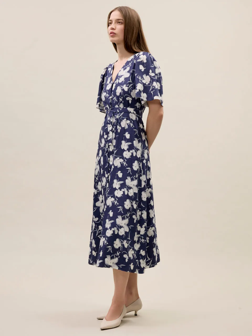Bea Linen Maxi Dress sold by Rebecca Taylor product image thumbnail 2